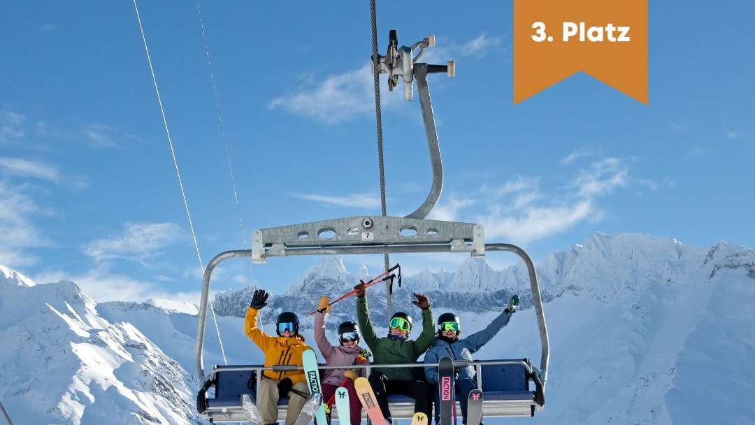 Sportbahnen Elm gewinnen 3. Platz bei den Blick Winterawards in der Kategorie Spass & Freizeit